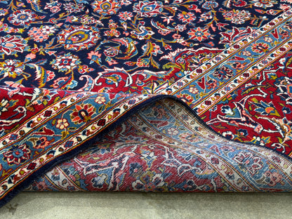 Hand-Knotted Persian Kashan Rug - 9’11”x14’3”