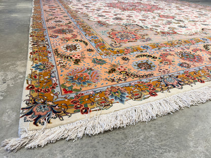 Hand-Knotted 70 Raj Persian Tabriz Rug - 10’x13’5”