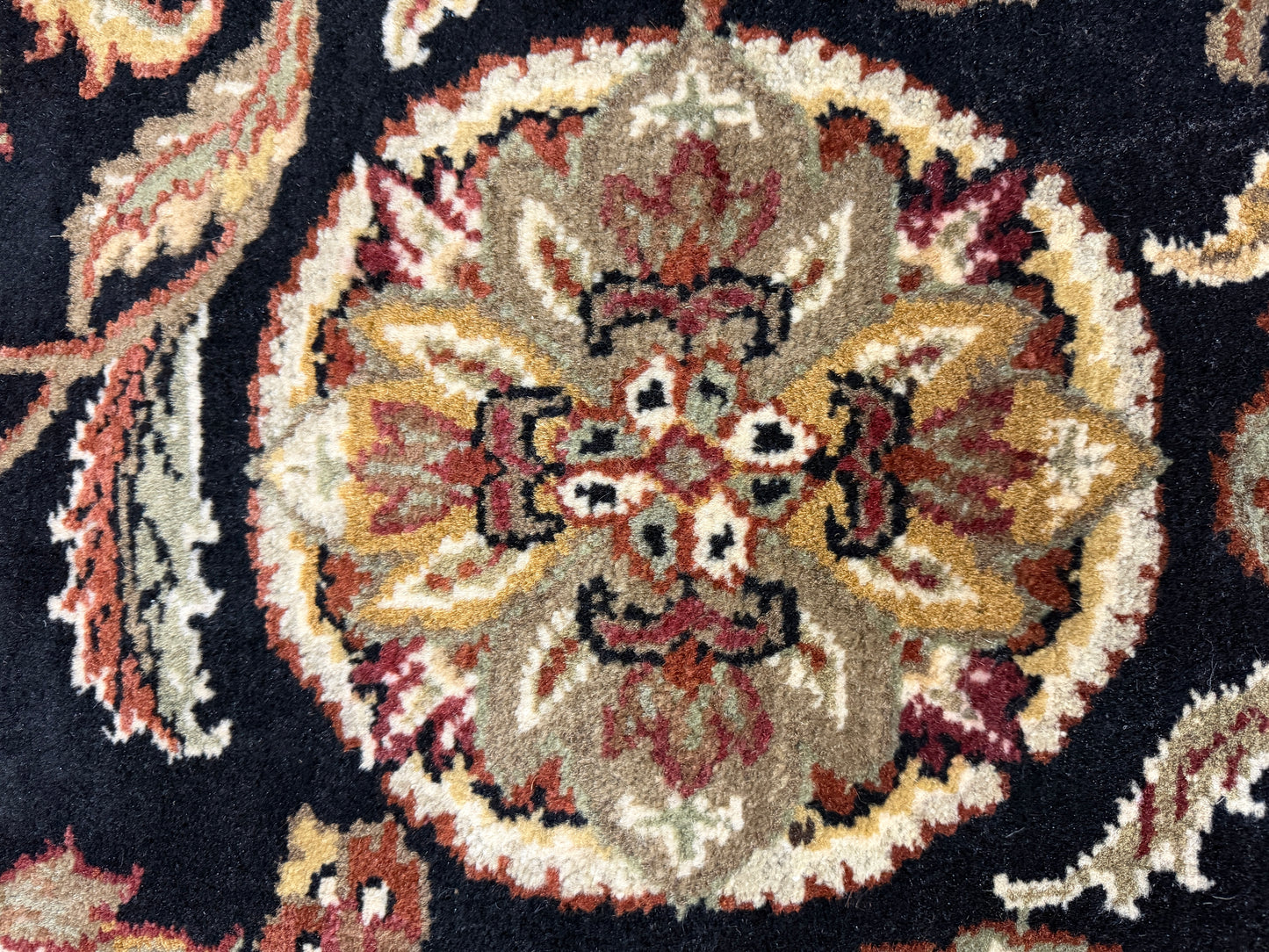 12’1”x15’2” Hand-Knotted Wool Agra Area Rug Handmade All-over Carpet