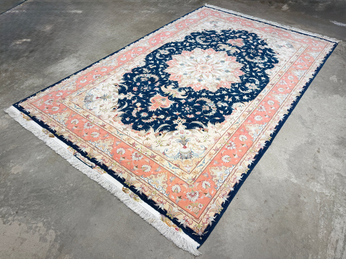 Hand-Knotted 70 Raj Persian Tabriz Rug - Signed Dolatkhah - 6’7”x10’3”