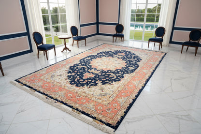 Hand-Knotted 70 Raj Persian Tabriz Rug - Signed Dolatkhah - 6’7”x10’3”