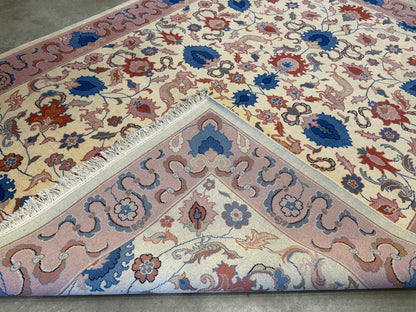 7’10”x10’2” Hand-Knotted Wool Tabriz Romanian Area Rug