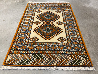 Hand-Knotted Bokhara Rug - 2’2”x3’1”