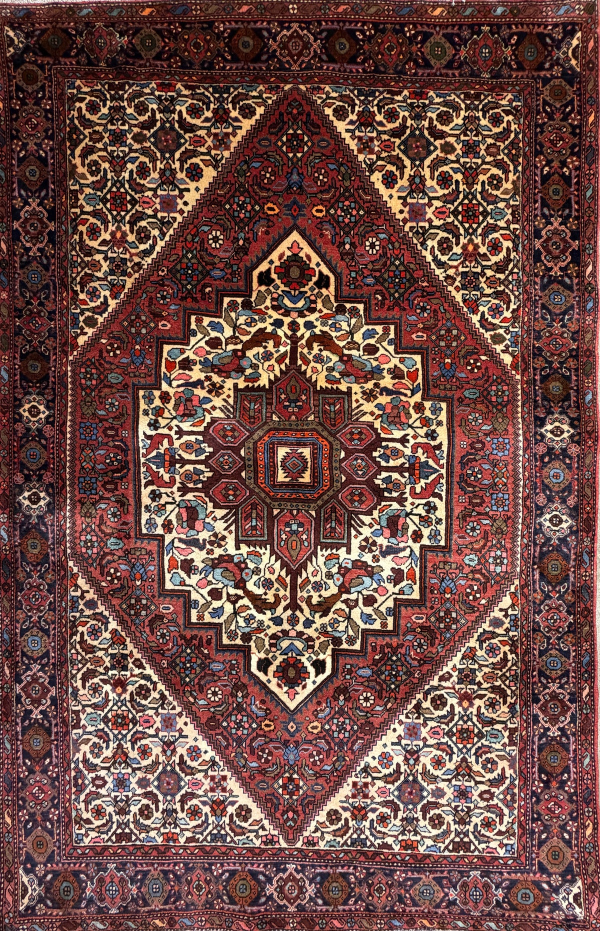 Hand-Knotted Persian Bidjar Gholtogh Rug - 4'3"x6'6"