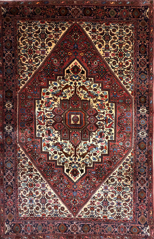 Hand-Knotted Persian Bidjar Gholtogh Rug - 4'3"x6'6"