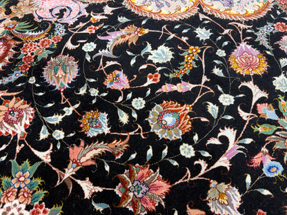 Hand-Knotted 70 Raj Persian Tabriz Rug - Signed Faizi - 9’10”x13’4”