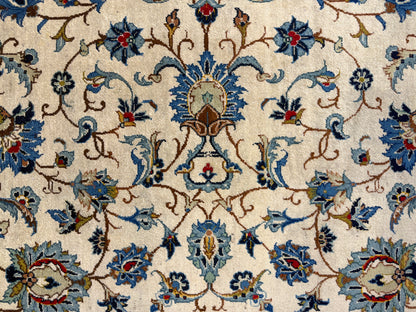 9’6”x12’6” Hand-Knotted Persian Kashan Area Rug