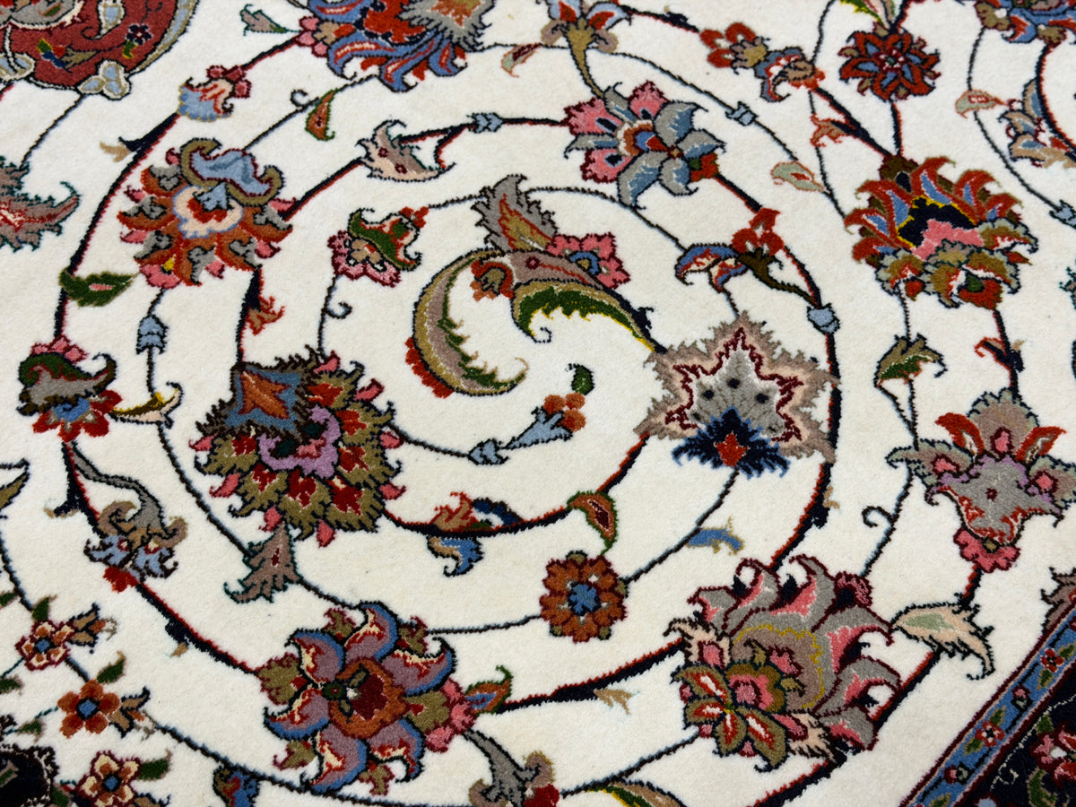 Hand-Knotted 60 Raj Persian Tabriz Rug - 6'2"x9'3"