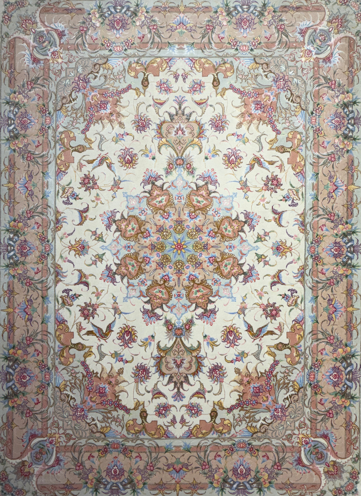 Hand-Knotted Persian Tabriz 70 Raj Rug - 4'10"x6'10"