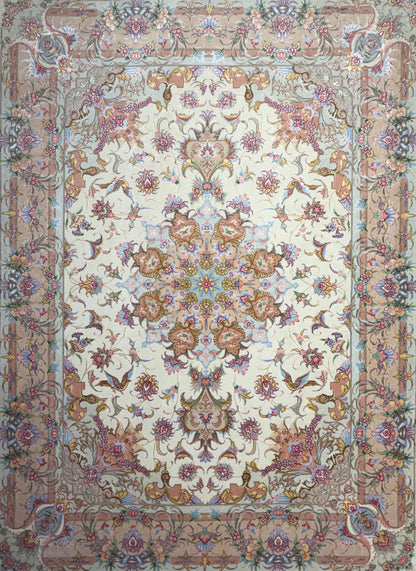 Hand-Knotted Persian Tabriz 70 Raj Rug - 4'10"x6'10"