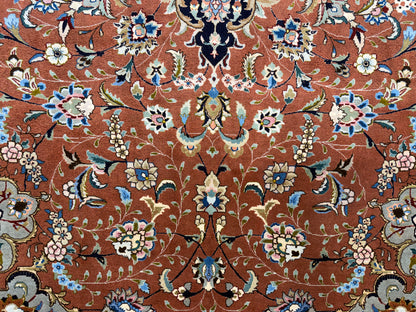 Hand-Knotted 60 Raj Persian Tabriz Rug - 9’9”x13’