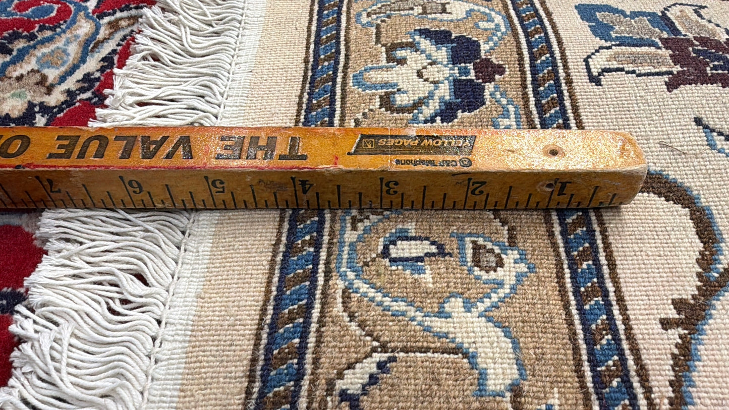 Hand-Knotted Persian Nain Rug - Signed Habibian - 9’6”x12’9”