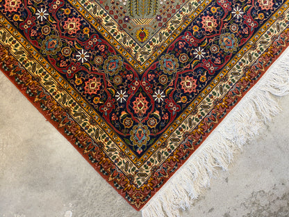 Hand-Knotted Persian Tabriz Rug - 9’10”x13’5”