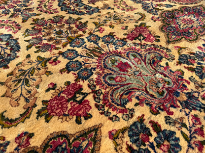 9’10”x17’6” Antique Hand-Knotted Lavar Kerman Persian Area Rug