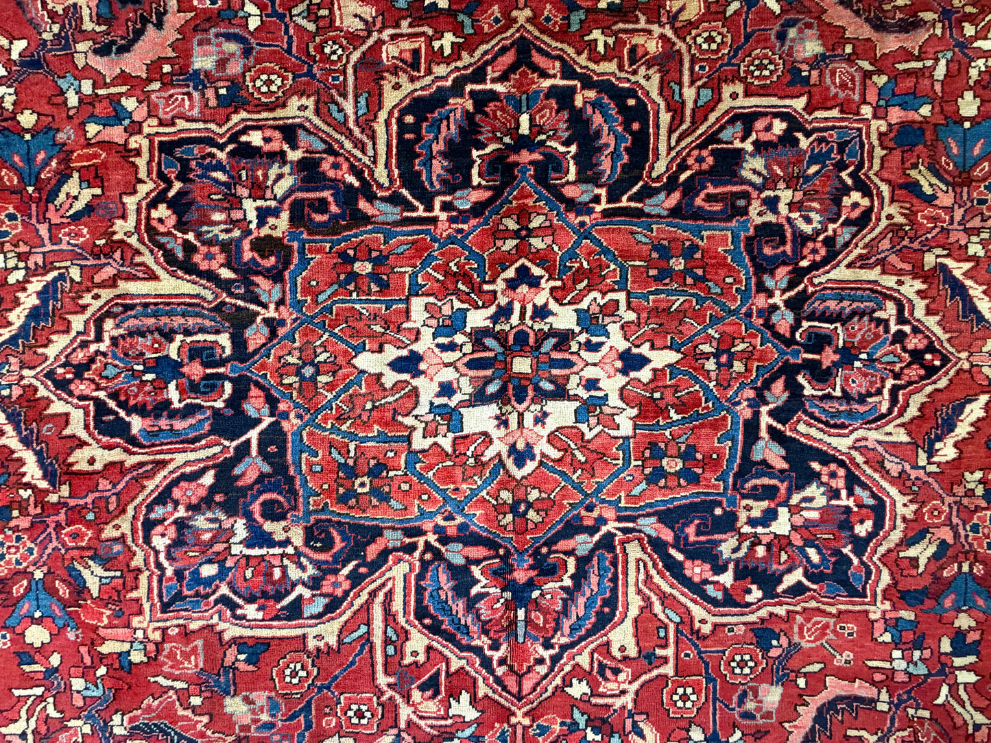 Hand-Knotted Persian Heriz Rug - 9’6”x12’9”