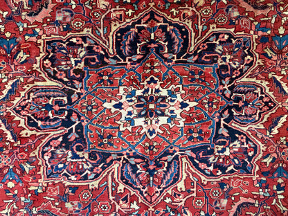 Hand-Knotted Persian Heriz Rug - 9’6”x12’9”