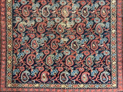 Hand-Knotted Antique Persian Malayer Rug - 5’x11’2”