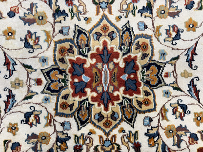 Hand-Knotted 100% Kashmiri Silk Rug - 4’11”x8’1”
