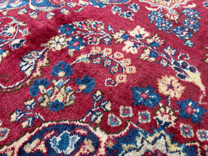 Hand-Knotted Wool Mashad Rug - 9’7”x12’5”