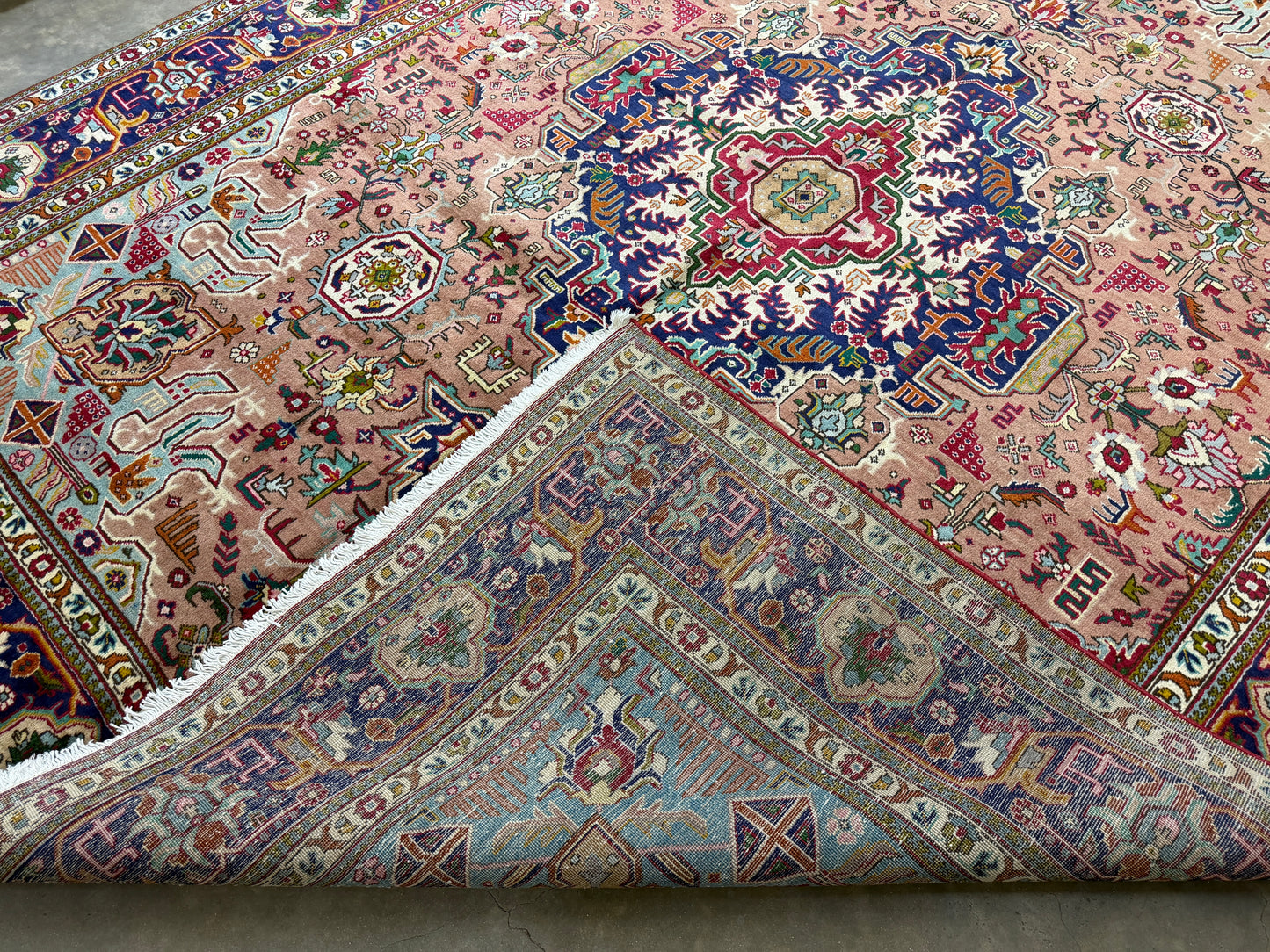 9’8”x13’ Hand-Knotted Persian Tabriz Area Rug