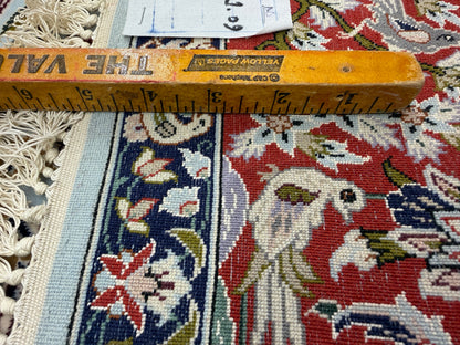 Hand-Knotted Pictorial Persian Isfahan Rug - 3’7”x5’7”