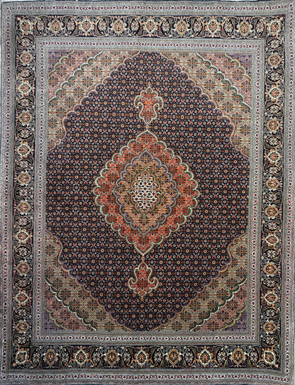 Hand-Knotted Persian Tabriz Mahi Rug - 5'x6'10"