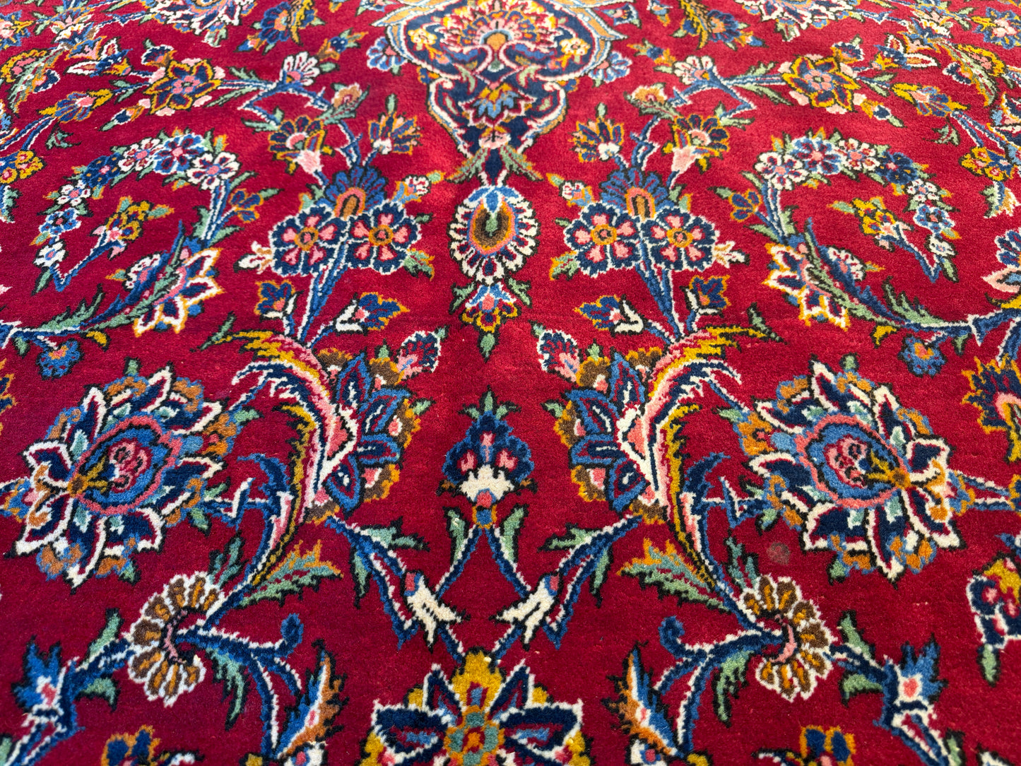 Antique Hand-Knotted Persian Kashan Rug - 10’4”x17’6”