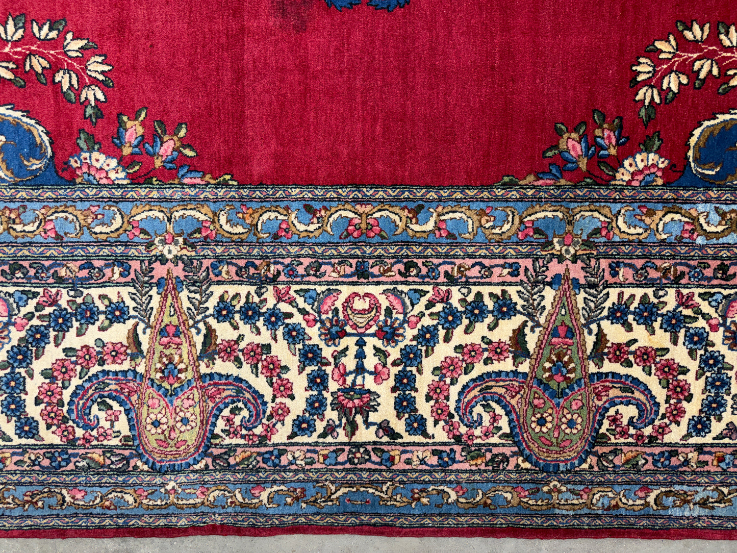 9’11”x15’4” Antique Hand-Knotted Persian Ravar Kerman Area Rug