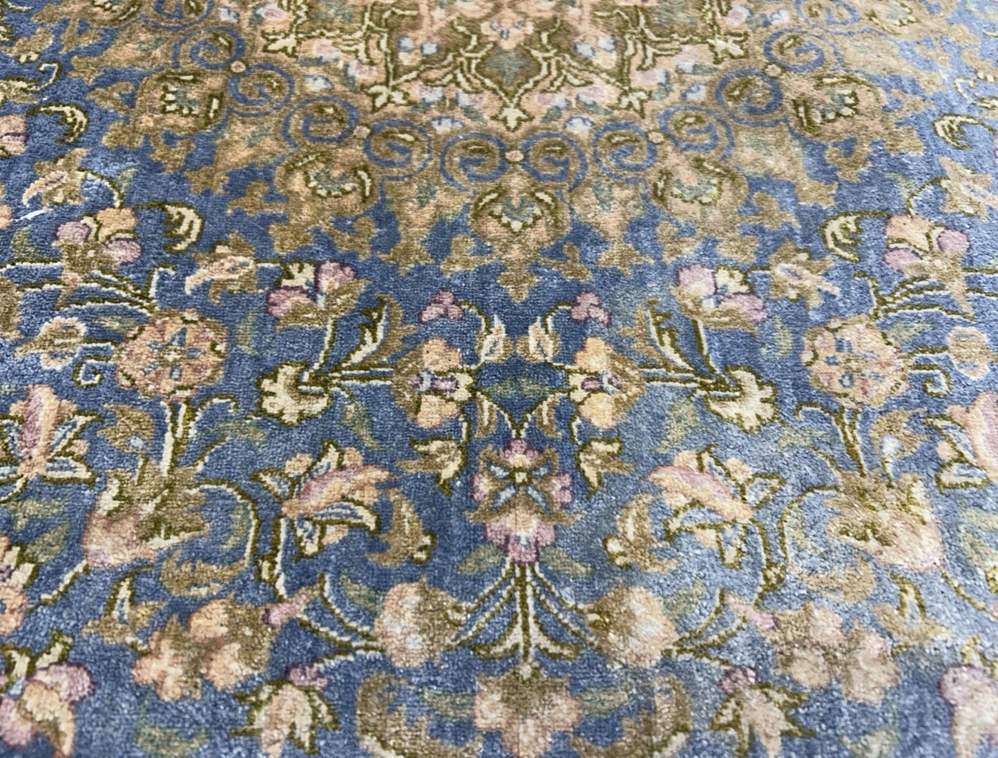 3x5 Luxurious Fine Hand-Knotted 100% Silk Persiane Qume Rug Handmade Green