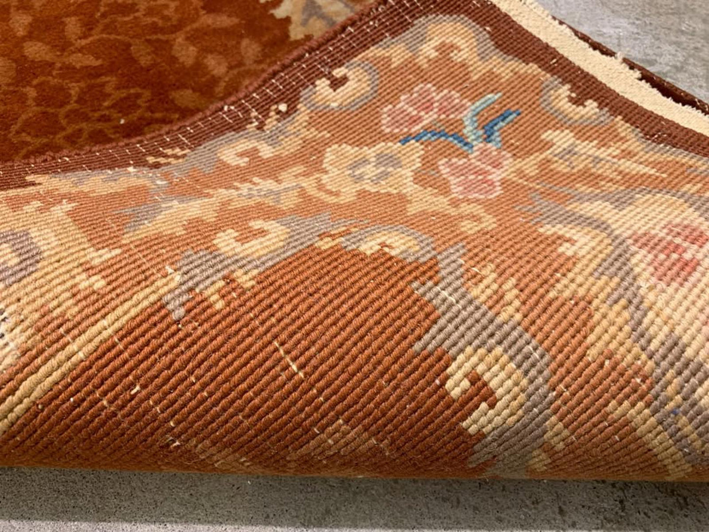 2'x4' Antique Handmade 100% Wool Rug