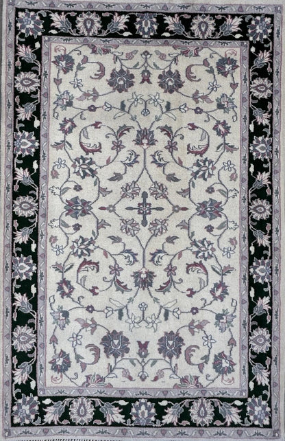 4’1”x6’2” Hand-knotted Wool All-Over Rug - Traditional Oriental Carpet