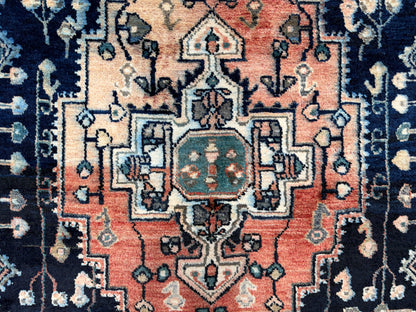 Hand-Knotted Persian Hamadan Rug - 4’3”x7’6”