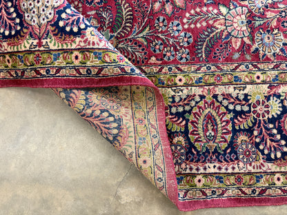 9’11”x13’6” Antique Hand-Knotted Fine Kork Wool Persian Sarouk Area Rug Handmade