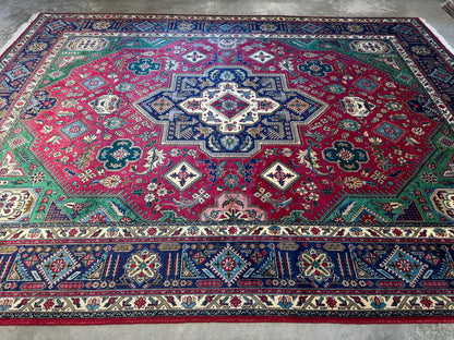 9’11”x13’ Hand-Knotted Persian Tabriz Area Rug