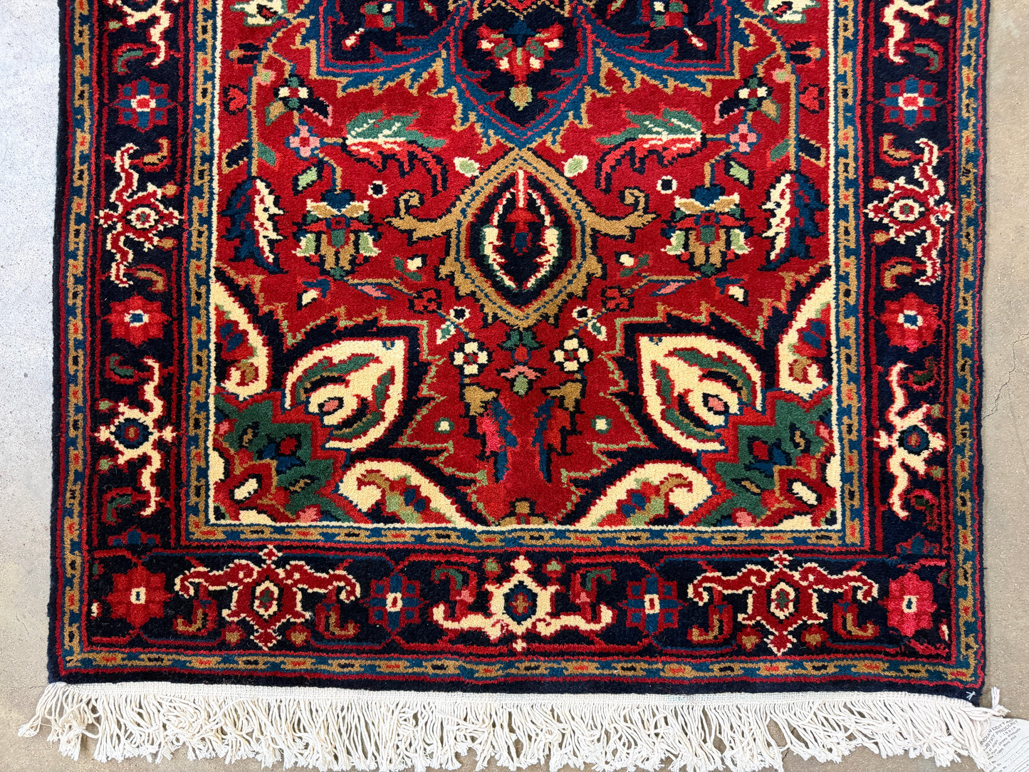3’x13’ Hand-Knotted Wool Heriz Oriental Runner 3x13 Handmade Red Rug