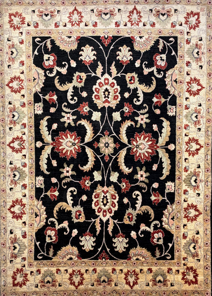 Hand-Knotted Peshawar Rug - 7’7”x10’6”