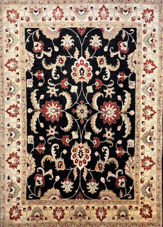 Hand-Knotted Peshawar Rug - 7’7”x10’6”