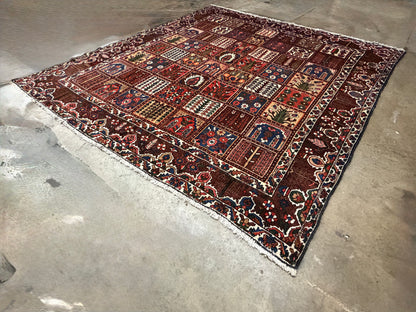 Hand-Knotted Persian Bakhtiari Rug - 9’4”x10’3”