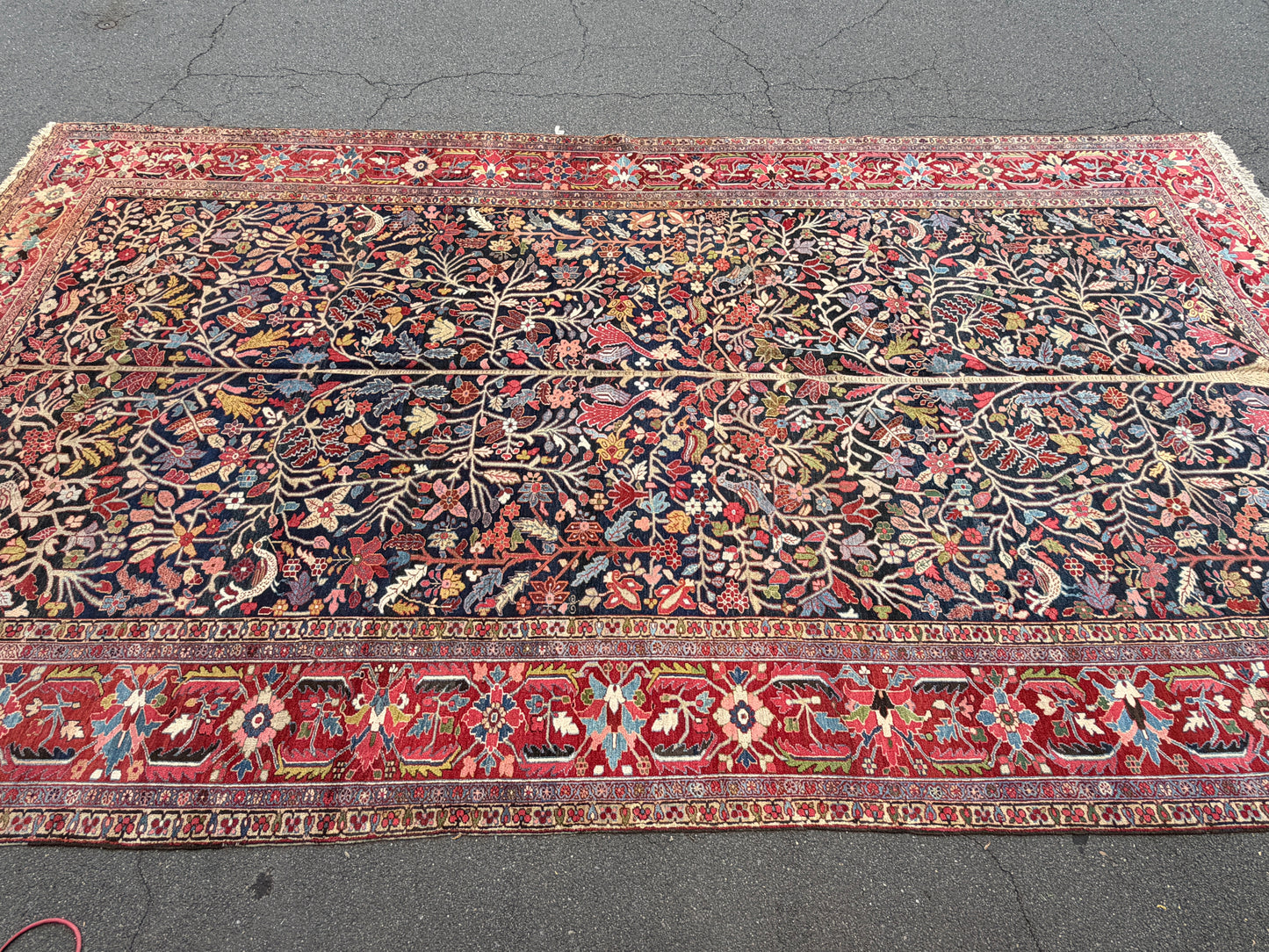 Hand-Knotted Antique Persian Heriz Rug - 12’6”x22’6”