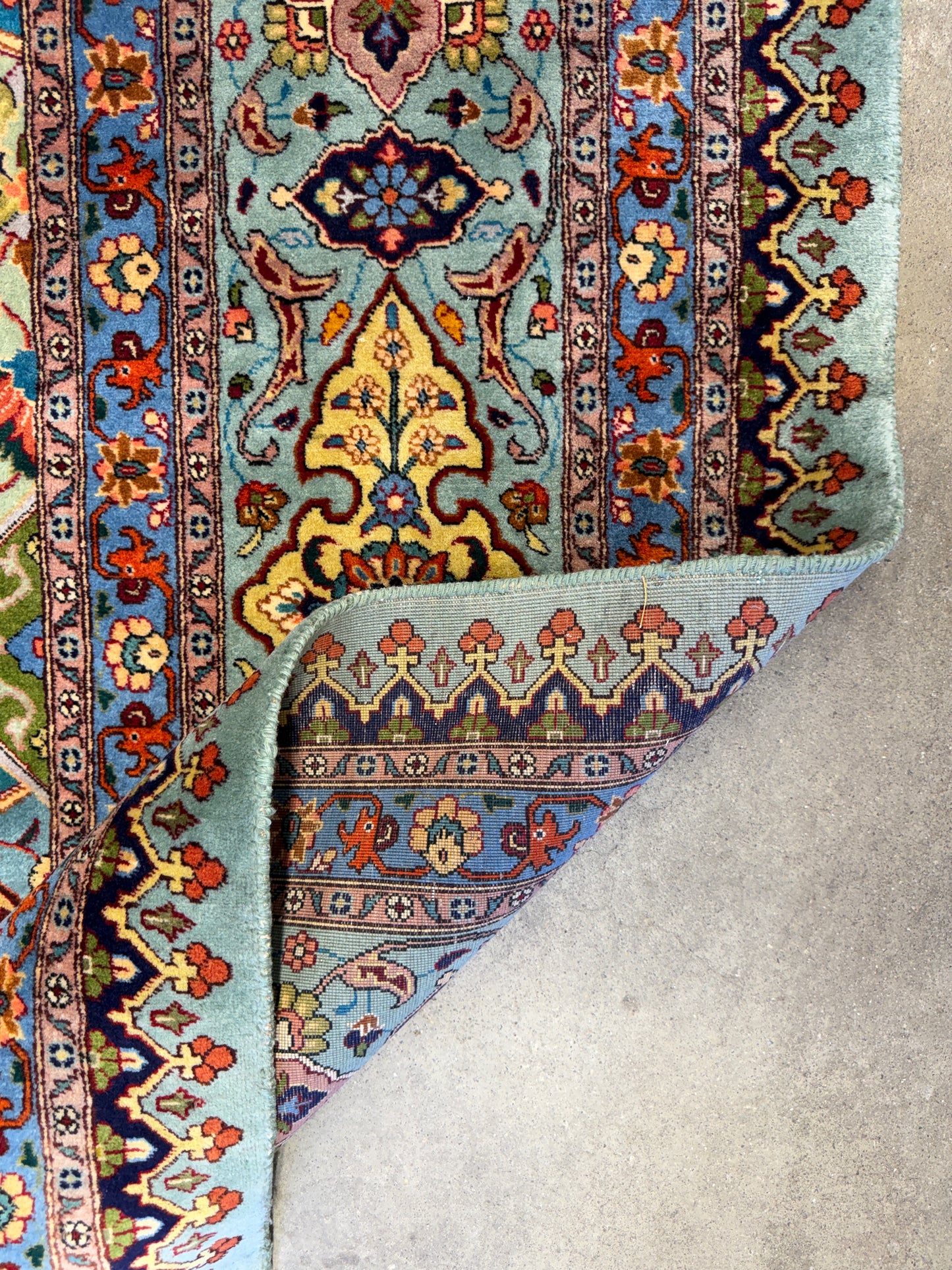 9’10”x13’2” Fine Hand-Knotted Kork Wool Persian Tabriz Rug Handmade All-over Area Carpet