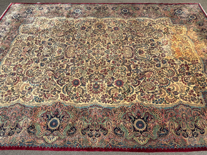 Hand-Knotted 60 Raj Persian Lavar Kerman Rug (As-Is)- 13’10”x19’11”