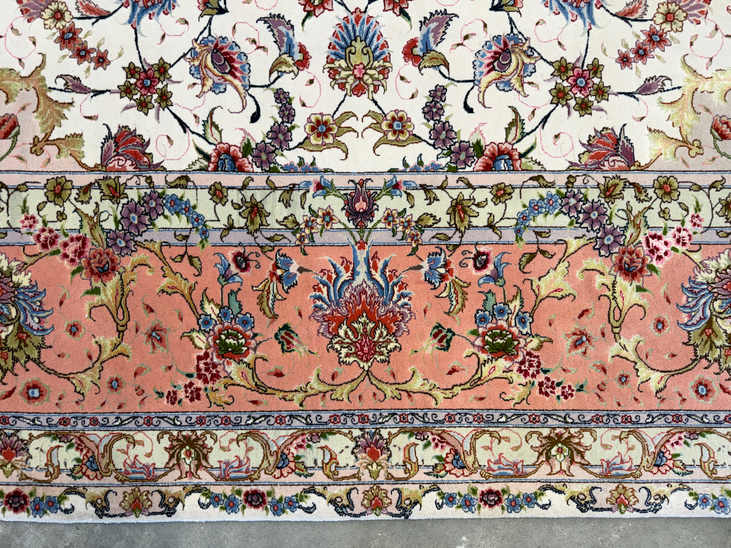 9’9”x13’3” Fine Hand-Knotted Persian Tabriz Signed Area Rug