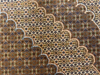 8’2”x9’10” Hand-Knotted Fine Persian Tabriz Mahi Area Rug