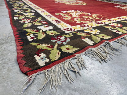 Antique Flatweave Aubusson Rug - 8’x10’