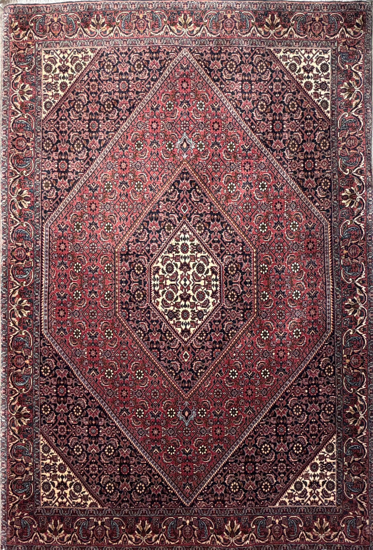 Hand-Knotted Persian Bidjar Rug - 3'9"x5'8"