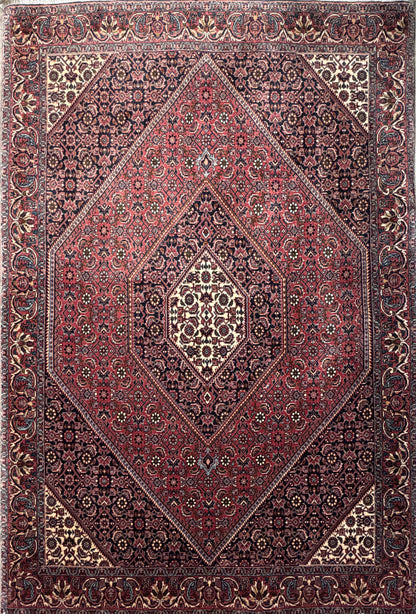 Hand-Knotted Persian Bidjar Rug - 3'9"x5'8"