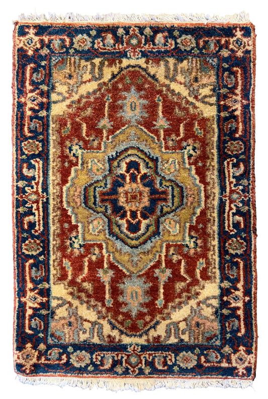 Hand-Knotted IndoHeriz Rug - 2’x3’