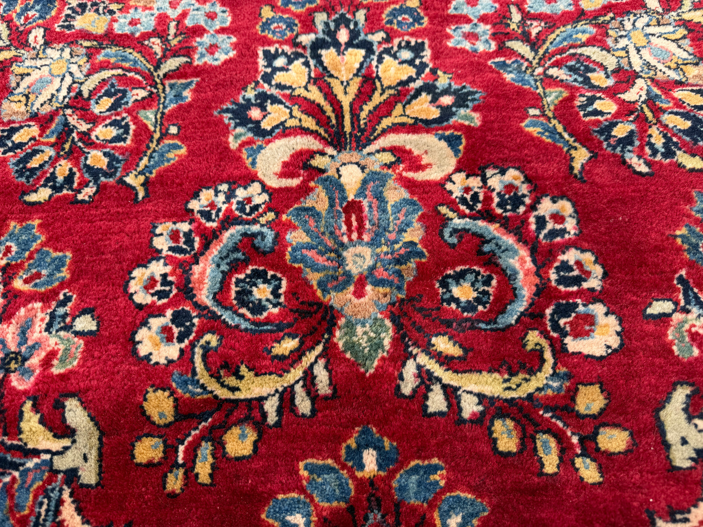 Hand-Knotted Persian Sarouk Rug - 10’1”x19’11”
