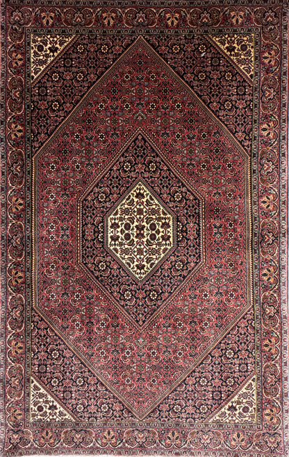 Hand-Knotted Persian Bidjar Rug - 3'7"x5'9"