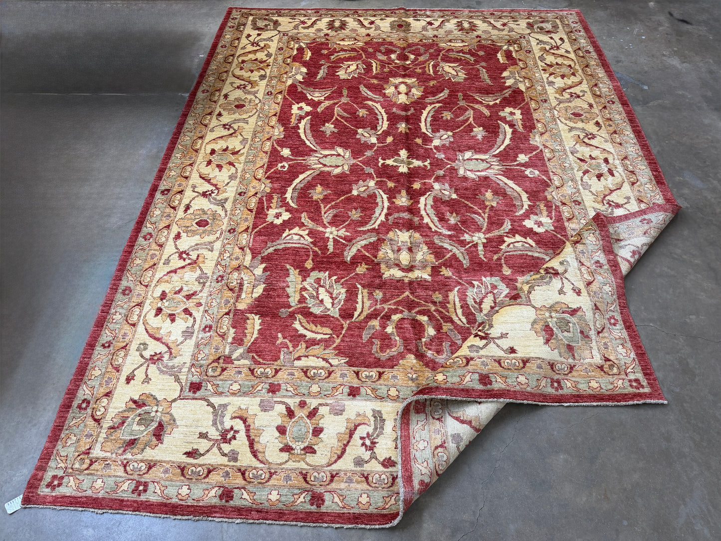 10’9”x14’6” Hand-Knotted Wool Agra Rug Handmade All-over Area Carpet